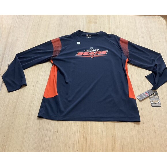 Chicago Bears Pullover Mens XL Navy Orange E-systems NFL  Apparel Long Sleeve - Picture 1 of 6